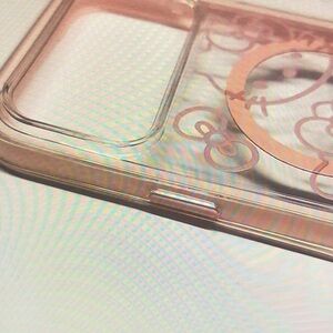 Apple Clear and Pink Floral Case